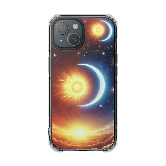 Cosmic Sun & Moon Design, Phone Case